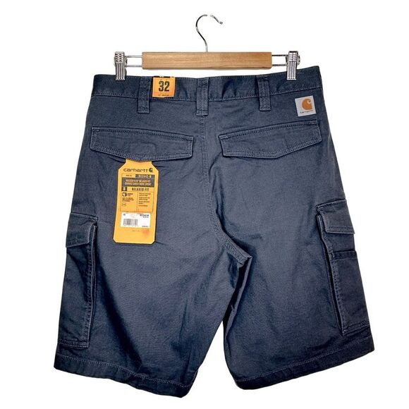 NWT CARHARTT Gray Rugged Flex Relaxed Fit Canvas Cargo Shorts Men’s Size 32 - Picture 1 of 14